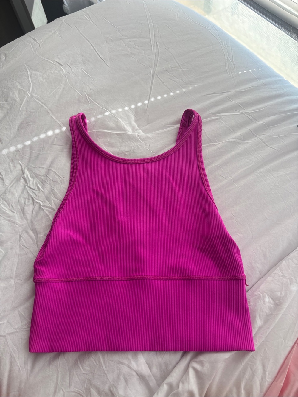 lululemon athletica Ribbed Crop Tank Top - Magenta